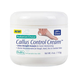 PediFix Podiatrists’ Choice Callus Control Cream 4 oz, 20% Urea Formula for Dry Skin Relief