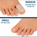 PediFix Visco GEL Digital Tubes, Toe Sleeves for Cushioning and Friction Relief, Small and Medium