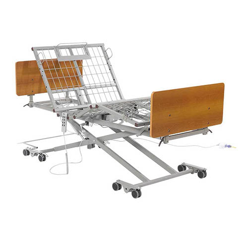 Drive Medical Prime Care Bed with 3-motor vertical lift and 450 lb weight capacity for safe patient care, Moovkart