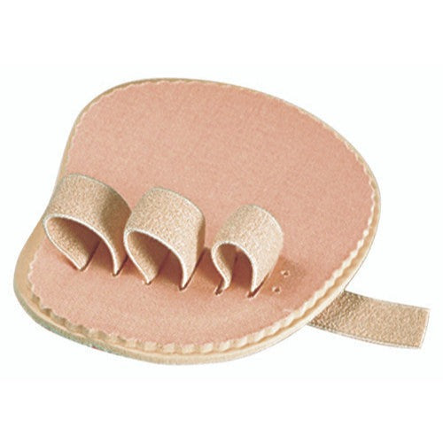PediFix Triple Toe Straightener for the left foot offers adjustable support, correcting overlapping toes and easing pain.
