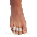 PediFix Triple Toe Straightener Right Foot, Adjustable Loop, Dual‑Layer Cushion for Toe Alignment