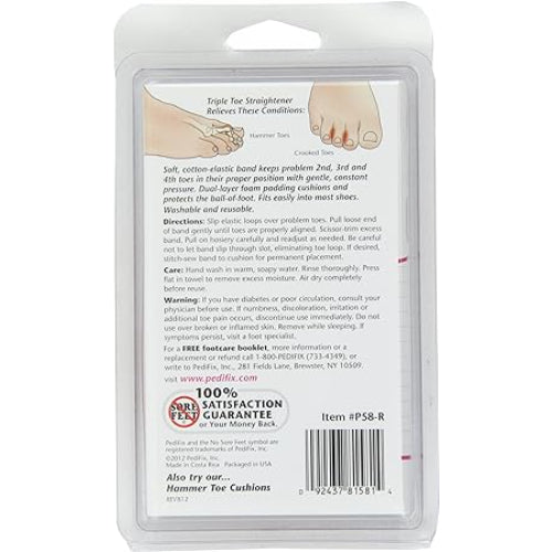 PediFix Triple Toe Straightener, Right, Foot