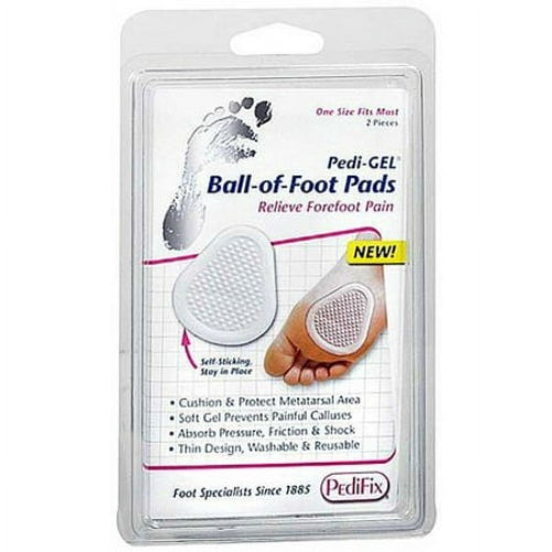 PediFix Pedi-GEL Ball-of-Foot Pads, Cushioned Support for Pressure Relief, Pack of 2