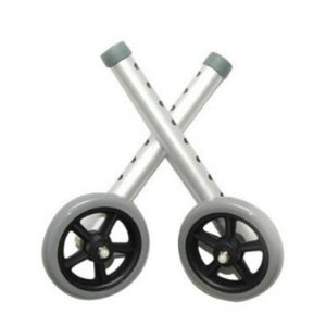 ProBasics Fixed Walker Wheels with Glide Caps, 5 Inches, Pair