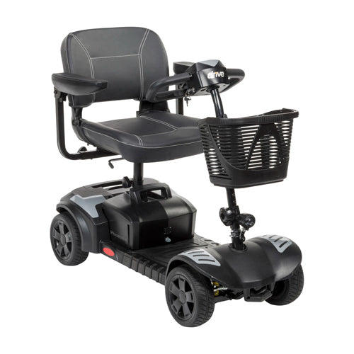 Drive Medical Phoenix LT 4-Wheel Travel Scooter with adjustable seat, headlight, and interchangeable color panels. Moovkart