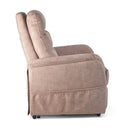 Elara Power Lift Recliner in wall-hugger mode with adjustable headrest for space-saving comfort, Moovkart