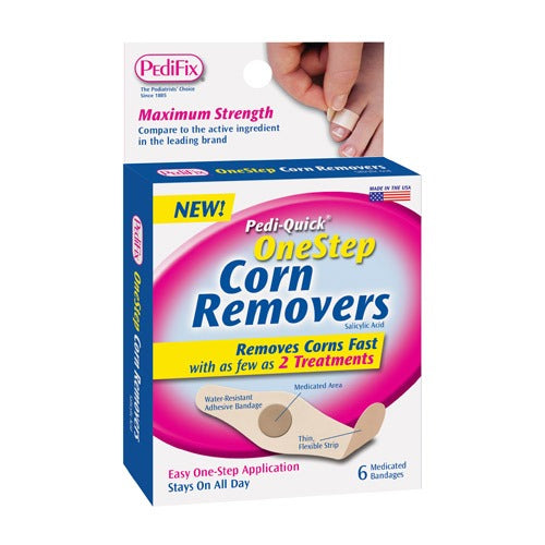 PediFix Pedi-Quick Corn Removers, Case of 96 for effective pain relief with self-adhesive bandages, perfect corn removal and skin protection, Moovkart