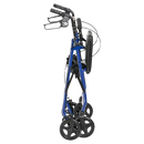 Drive Medical Aluminum Rollator Walker with Fold-Up and Removable Back, Blue