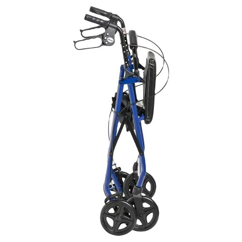 Drive Medical Rollator Aluminum Walker Fold-Up and Removable Back, Blue