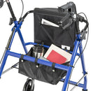 Drive Medical Aluminum Rollator Walker with Fold-Up and Removable Back, Blue