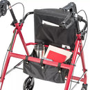 Drive Medical Aluminum Rollator with Fold Up and Removable Back, Red