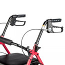 Drive Medical Aluminum Rollator with Fold Up and Removable Back, Red