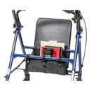 Drive Medical Steel Rollator with 6 Inch Wheels and Padded Seat for Comfortable Mobility, Blue