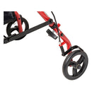 Drive Medical Steel Rollator with 6 Inch Wheels and Padded Seat for Comfortable Support Red