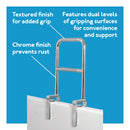 Carex Dual Level Bathtub Safety Rail with Textured Grips and Adjustable Clamp Support, 250 lb capacity