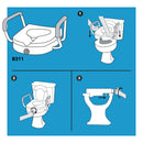 Carex Toilet Seat Riser with Secure Locking Arms for Mobility and Bathroom Safety