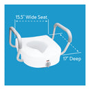 Carex Toilet Seat Riser with Secure Locking Arms for Mobility and Bathroom Safety