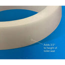 Carex Elongated Raised Toilet Seat, white design at Moovkart