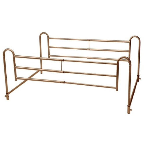 Drive Medical Full Length Home Bed Rails,Brown Vein Finish