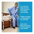 Carex Home Bed Support Rail – sturdy and tool-free bed safety rail for senior mobility aid,Moovkart
