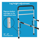 Carex Home Bed Support Rail with padded handle and safety strap for home bed stability,Moovkart