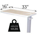 Carex Deluxe Overbed Table with Adjustable Height, C-Style Base