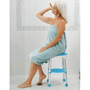 Carex EZ Swivel Shower Stool with 360 Degree Rotating Padded Seat and Storage Tray for Bath Safety