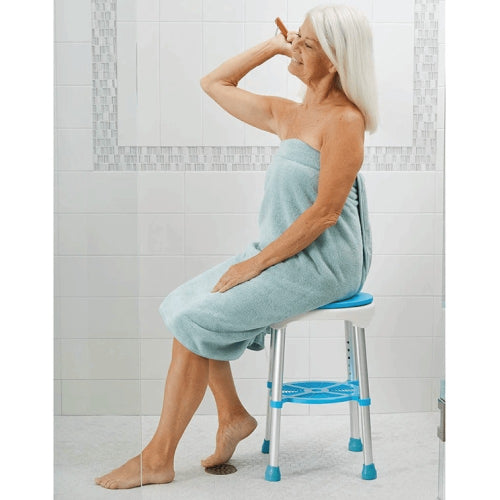 Carex EZ Swivel Bath and Shower Stool Chair with Padded Seat