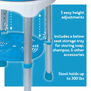 Carex EZ Swivel Shower Stool with 360 Degree Rotating Padded Seat and Storage Tray for Bath Safety