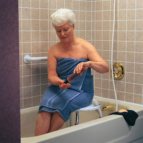 Carex Adjustable Bath and Shower Seat Without Back for Safe Bathing