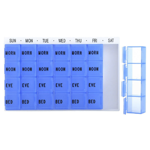 Apex MediChest 6 7/8 x4 1/2 x7/8 7-Day with 4 Compartments per day