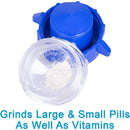 Apex Pill Pulverizer with Wing Grips Storage Compartment and Clear Base for Easy Medication Use