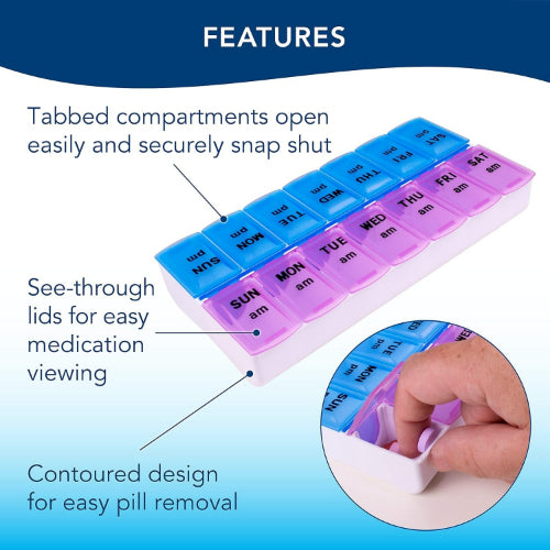 Apex Pill Organizer Twice-A-Day Weekly