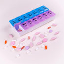 Apex Twice a Day Weekly Pill Organizer with Color Coded AM and PM Compartments and Snap Lids