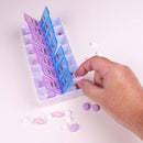 Apex Twice a Day Weekly Pill Organizer with Color Coded AM and PM Compartments and Snap Lids