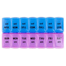 Apex Twice a Day Weekly Pill Organizer with Color Coded AM and PM Compartments and Snap Lids