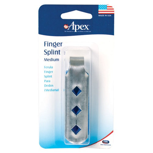 Apex Finger Splint Fold Over Design for Secure Fit and Comfortable Finger Support, Medium