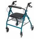 Aqua Graham Field Lumex Walkabout rollator with 18.5-inch wide grips for stable indoor/outdoor mobility, Moovkart