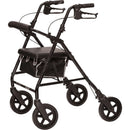 ProBasics Deluxe Aluminum Rollator, Black, Lightweight with Seat and Storage Pouch. Moovkart