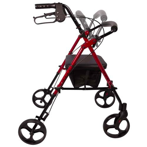 ProBasics Height Adjustable Rollator with 8 Inch Wheels, Burgundy