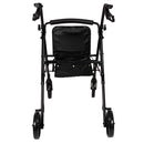 ProBasics Height Adjustable Aluminum Rollator Walker with Seat, padded flip-up seat and brakes. Moovkart