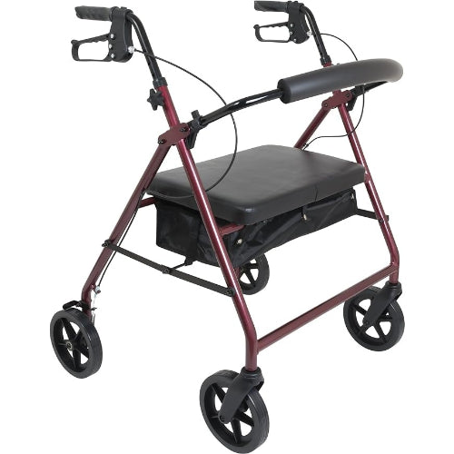 ProBasics Bariatric Rollator with 8 Inch wheels, Burgundy