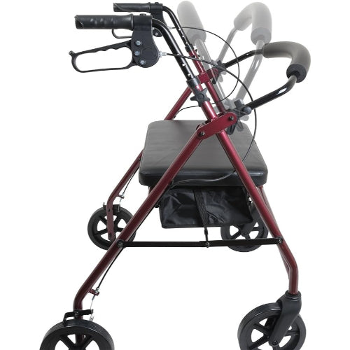 ProBasics Bariatric Rollator with 8 Inch wheels, Burgundy