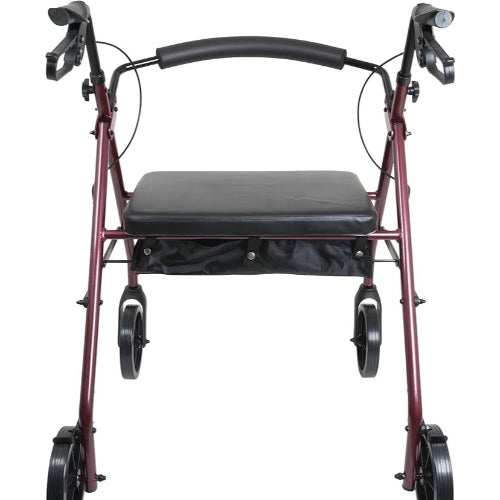 ProBasics Bariatric Rollator with 8 Inch wheels, Burgundy