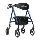 ProBasics Aspen Aluminum Folding Rollator with Seat, Cobalt Blue, lightweight mobility. Moovkart