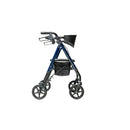 ProBasics Aspen Aluminum Folding Rollator with Seat, Cobalt Blue with padded seat. Moovkart