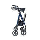 ProBasics Aspen Aluminum Folding Rollator with Seat, 8 Inch Wheels and 300 lbs Capacity, Cobalt Blue