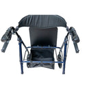 ProBasics Aspen Aluminum Folding Rollator with Seat, 8 Inch Wheels and 300 lbs Capacity, Cobalt Blue