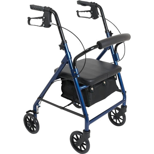 ProBasics Junior Rollator with 6 Inches Wheels, 250 Pound Weight Capacity, Blue