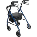 ProBasics Junior Rollator with 6 Inch Wheels, Blue padded seat and ergonomic hand brakes. Moovkart
